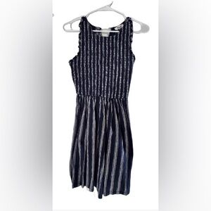 BB Dakota Navy and White Striped Casual Dress